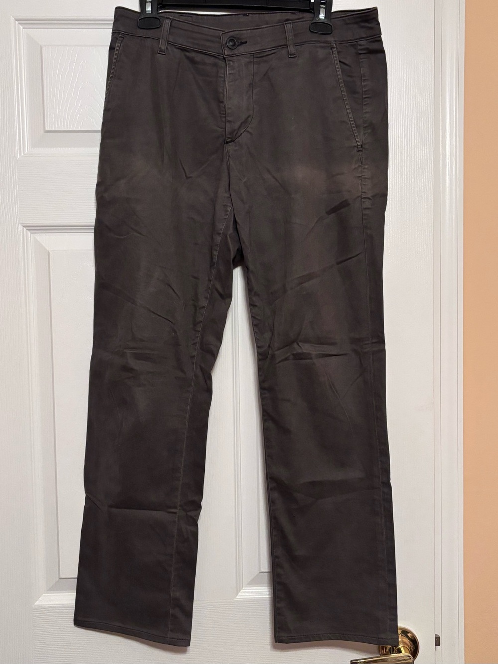Ag Adriano Goldschmied Men's Straight Chinos in Dark Brown